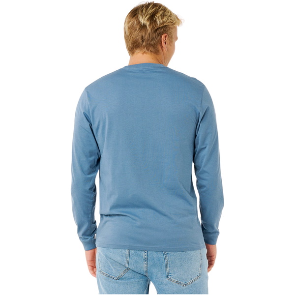 2026 Rip Curl Heren Pacific Spoel T-shirt 0Y6MTE - Bluefin